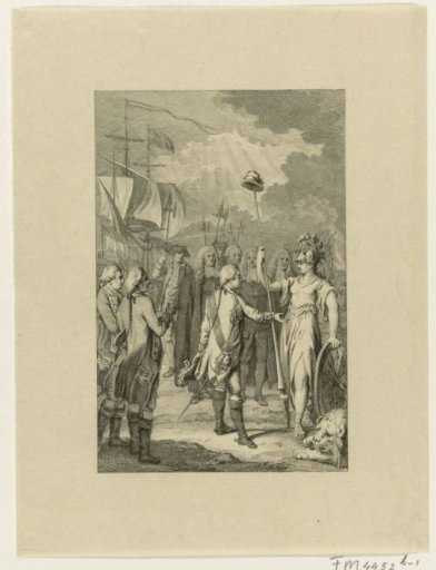 William V offers his services to the Dutch Maiden, 1781