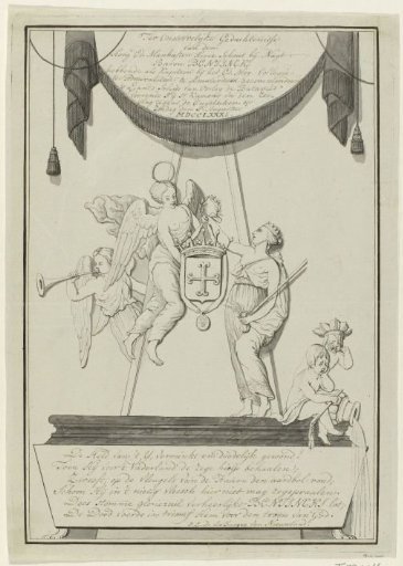 Design for a Memorial at the Grave of Wolter Jan Gerrit baron Bentinck, 1781