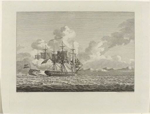 Battle between the Hoeker Ship Vrouw Machtelyna and the English Frigate Diamant off the Harbor of Curaçao, 1782