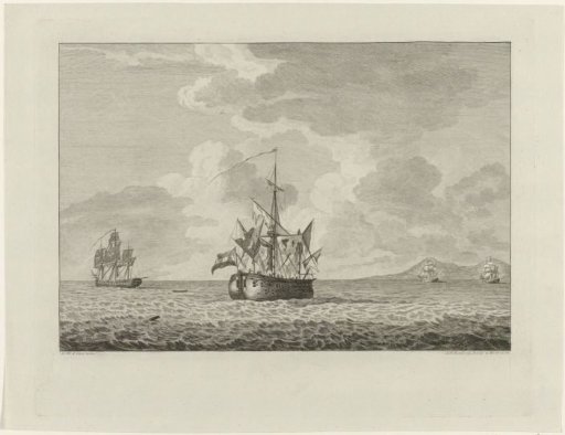 Hoeker Ship Vrouw Machtelyna after the Battle with the English Frigate Diamant off Curaçao, 1782
