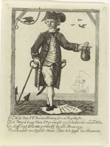 Caricature of Admiral van Bylandt, 1782