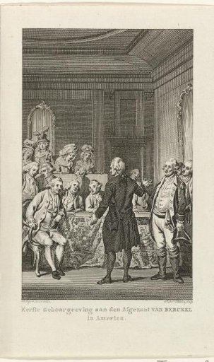 Reception of the first Dutch envoy in the American Senate, 1783