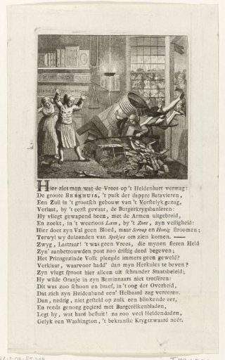 Satirical print on the midshipman Berghuis, 1784