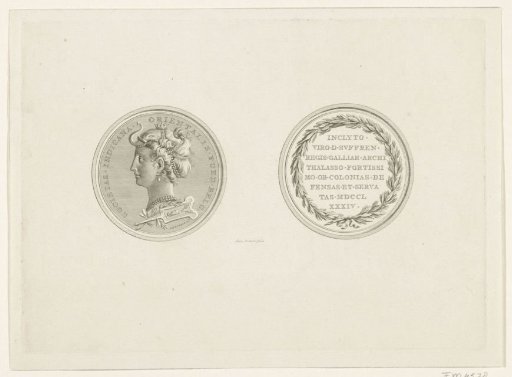 Medal presented to Admiral Bailli de Suffren on behalf of the VOC, 1784