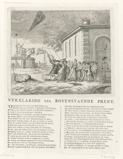 Satirical print on the Prince's party in Rotterdam, 1784