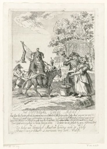 Satirical print on Kaat Mossel, Adriaan Trago and Petrus Hofstede, 1784