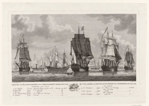 Dutch war fleet at the roadstead of Vlissingen, 1784