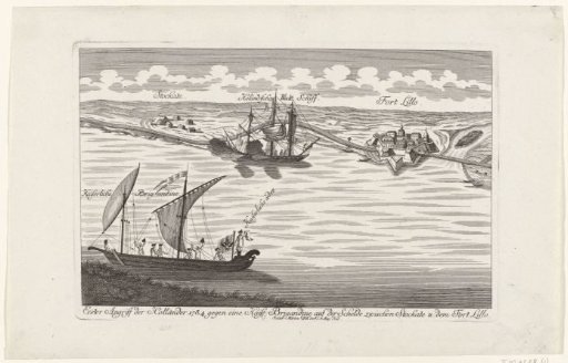 Detention of the imperial brig on the Scheldt at Fort Lillo, 1784