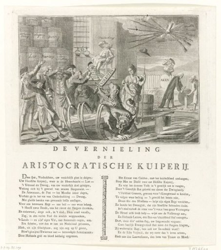 Satirical print on the machinations of the Orangists in Utrecht, 1785