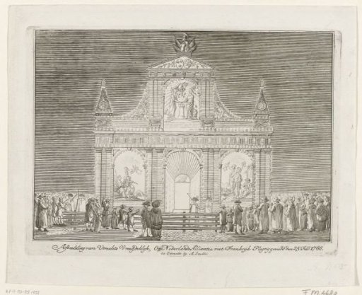 Illuminated Triumphal Arch for the Celebration of the Alliance with France in Utrecht, 1786