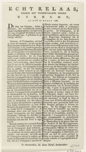 Description of the Civic Guard Taking the Oath in Utrecht, 1786