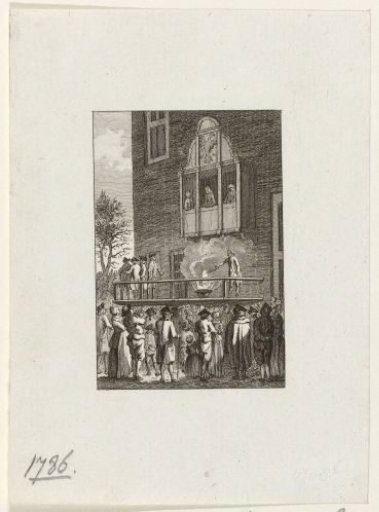 Burning of the Post of the Lower Rhine, 1786