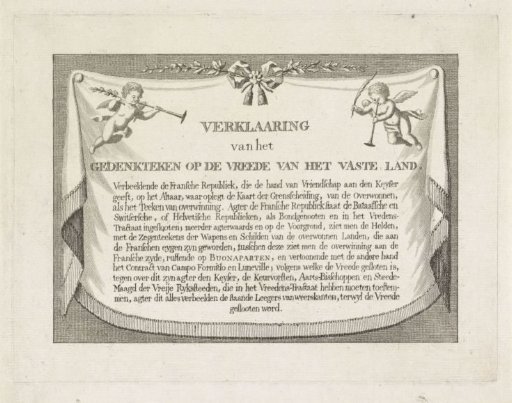 Explanation of the Print with the Allegory on the Peace of Campo Formio, 1797