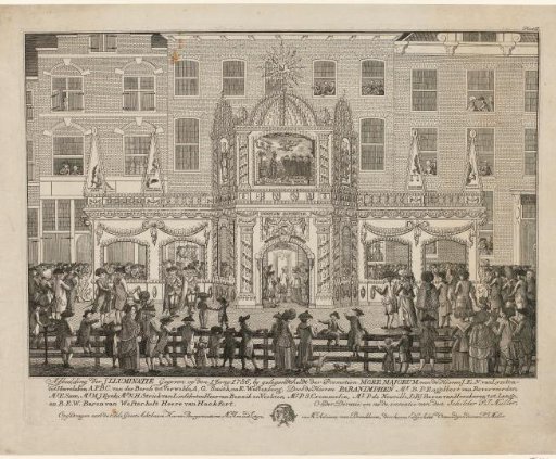 Illumination arranged for the promotion of several students at Utrecht, 1786