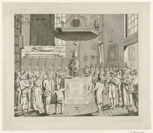 Satirical Print on the Leiden Preacher F.A. van der Kemp, 1786