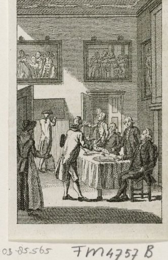 Man Before a Commission, Almanac Print of ca. 1786