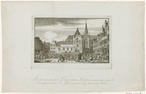Riot by Orangists on the Market in Goes, 1787