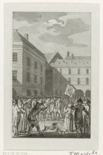 Raising the Guard at the Binnenhof with a Shameful Banner, 1787