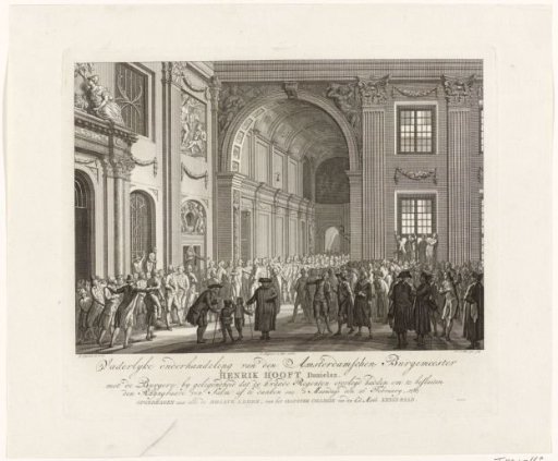 Hendrik Danielsz. Hooft negotiating with the citizens in the Town Hall in Amsterdam, 26 February 1787