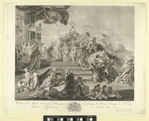 Allegory on the acceptance of the stadtholdership by Prince William V, 1766