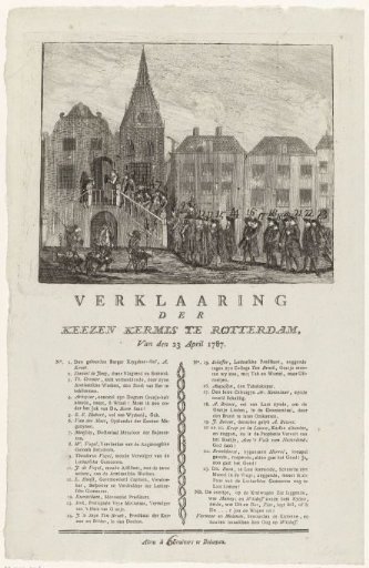 Satirical Print on the Patriots Demanding the Removal of Certain Councilors at the Rotterdam Town Hall, 1787