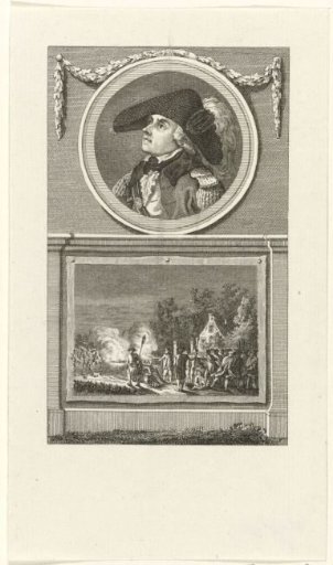 Portrait of Cornelis Govert Visscher and the Skirmish at Vreeswijk, 1787