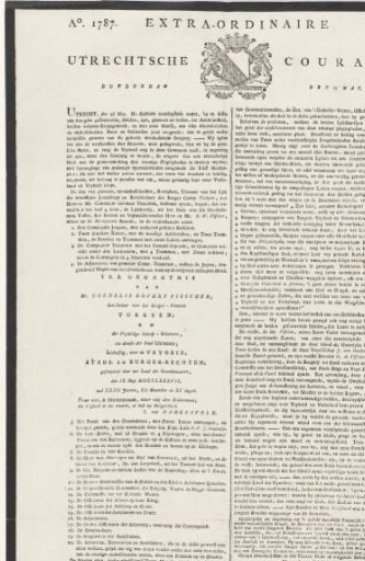 Extra-Ordinaire Utrechtse Courant of 17 May 1787