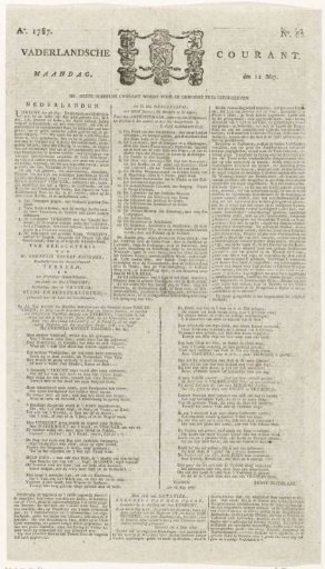 Vaderlandsche Courant of 21 May 1787