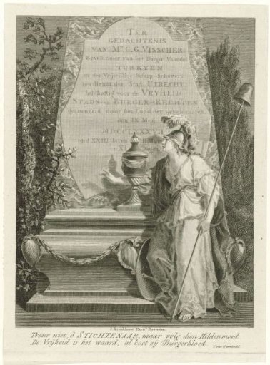 Monument commemorating Cornelis Govert Visscher, 1787