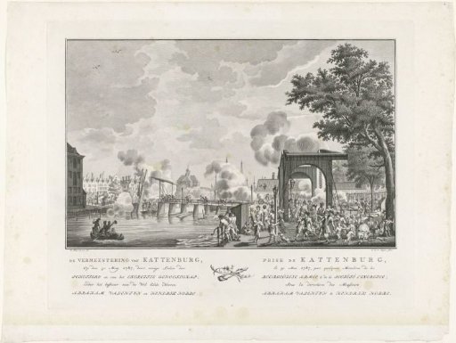 Capture of the Kattenburger Bridge in Amsterdam on 30 May 1787