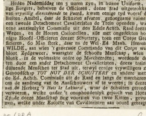 Clipping from the Amsterdamsche Courant of 7 June 1787