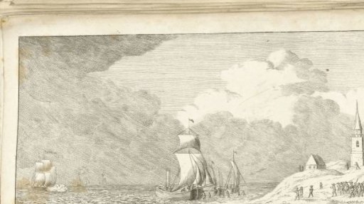 Vlaardinger Hoeker Chased onto the Beach by the English, 1781