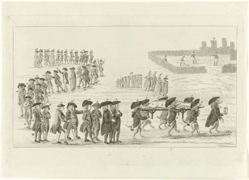 Funeral of a dead salmon, 1787