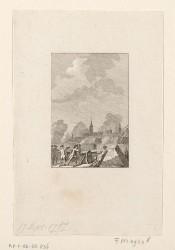 Prussia Bombarding Gorinchem, 1787