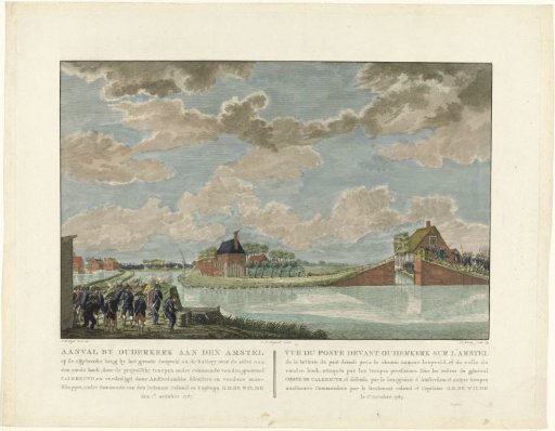 Attack at Ouderkerk aan de Amstel on the Broken Bridge, 1787