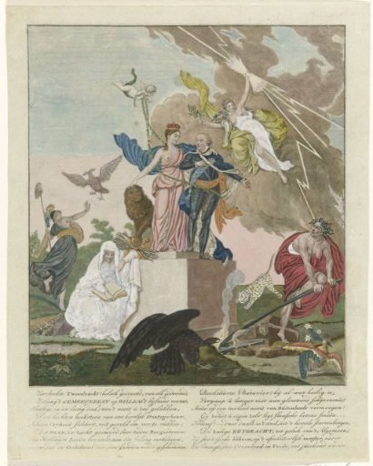 Allegory on the Restoration of Willem V as Stadtholder, 1787