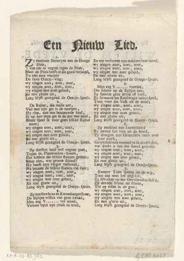 Song on the Patriot Horseman and the Pancake Stall, 1787
