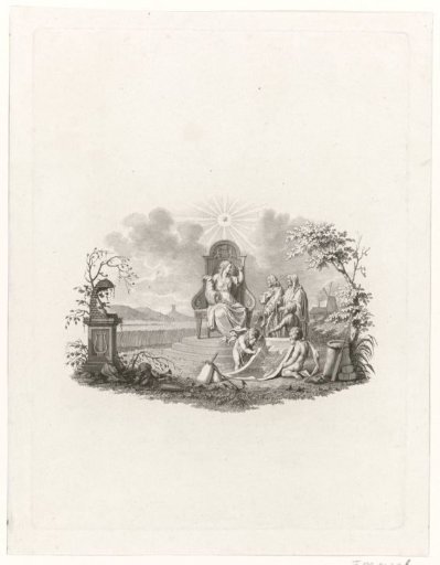 Allegory on aid provided to Catholic poor in Amsterdam, 5 December 1787