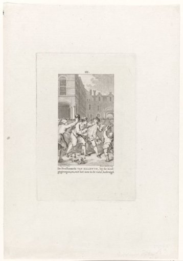 The pensionary of Dordrecht threatened, 1747
