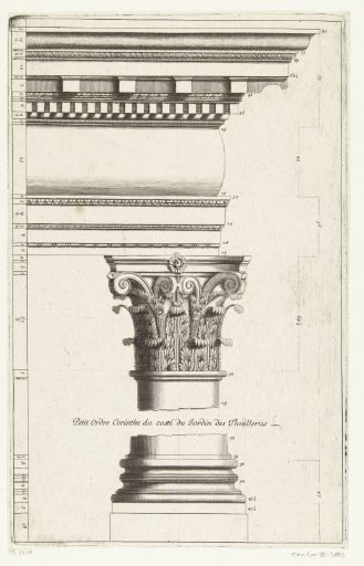 Corinthian order, part of a column with base and capital
