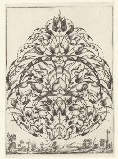 Goldsmith's bouquet in the form of a pointed oval