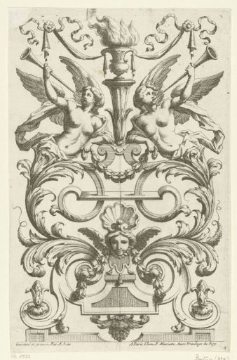 Panel with two winged women
