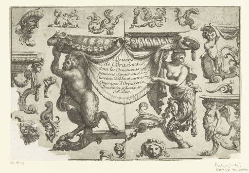 Title page: Designs of braziers whose ornaments can serve for basins, tables and other goldsmith works