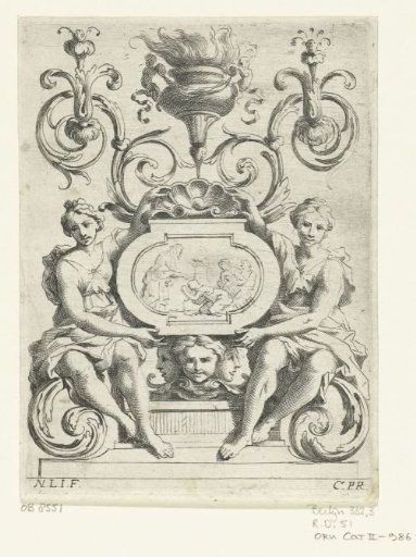 Two women with a panel