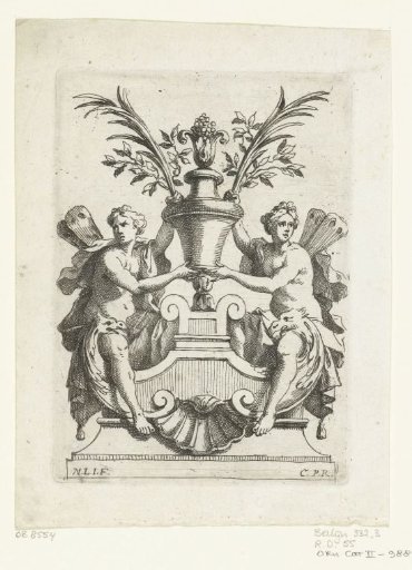 Two nymphs with a vase