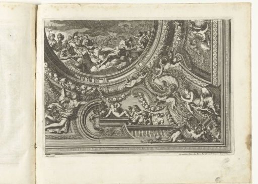 Ceiling with round representation of Olympus