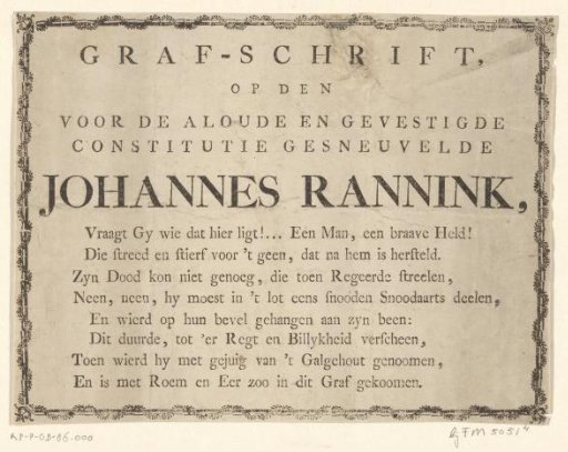Epitaph for Johannes Rannink