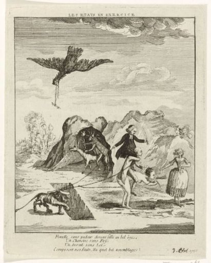 Caricature of Hendrik van der Noot and Petrus van Eupen, 1790
