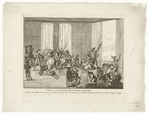 Plundering by patriots in Brussels, 1790