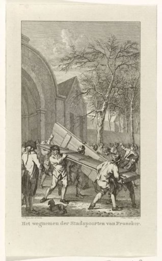 Removal of the city gate doors at Franeker, 1788